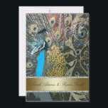 Faux Jewel & Elegant Peacock Faire-part de mariage<br><div class="desc">Utilisez ces élégants paons avec des faux bijoux invitations de mariage pour invitation vos invités au mariage de vos rêves. customisez complètement avec toutes vos informations mariages.</div>