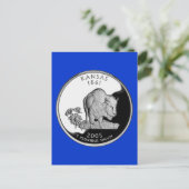 Faux Kansas State Quarter Briefkaart (Staand voorkant)