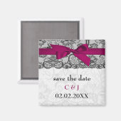 Faux kant en lintroze, zwart, behalve de datum magneet (Voorkant / Achterkant)