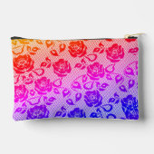 Faux Kleurrijke Roos Kant Fishnet Etui (Achterkant)