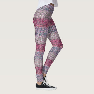 Faux Knit-Leggings in zachte kleuren en ombre Stri Leggings