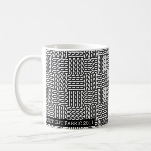 Faux knit - noir/blanc - tasse (Gauche)