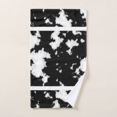 Faux Koe Print Zwart-wit Bad Handdoek (Handdoek)
