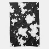 Faux Koe Print Zwart-wit Theedoek (Verticaal)