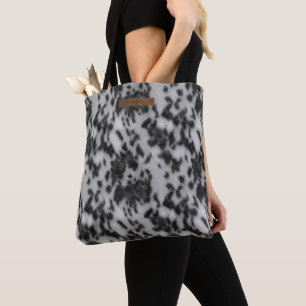Faux Koeienhuid Zwart Dier Print Patroon Draagtas
