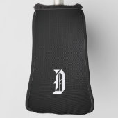 Faux koolstofvezel monogram "D" Golfheadcover (Draai 90)