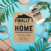 Faux Kraft laat ouders Funny Housewarming Party Kaart