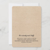 Faux Kraft laat ouders Funny Housewarming Party Kaart (Achterkant)