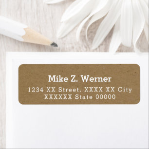 faux kraft-paper-color brown etiket