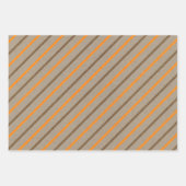 Faux Kraft Paper w/ Dark Brown & Orange Patterns (Voorkant 3)