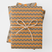 Faux Kraft Paper w/ Dark Brown & Orange Patterns