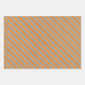 Faux Kraft Paper With Orange Stripes & Polka Dots (Voorkant 3)