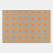 Faux Kraft Paper With Orange Stripes & Polka Dots (Voorkant 2)