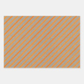 Faux Kraft Paper With Orange Stripes & Polka Dots (Voorkant)