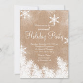 faux kraft rustige sneeuwwintervakantie kaart (Voorkant)