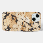 Faux kurk met zwarte marmeren inzetstukken Case-Mate iPhone case (Achterkant (horizontaal))
