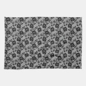 Faux Lace Fishnet keukenhanddoek met Rozen (Horizontaal)