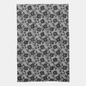 Faux Lace Fishnet keukenhanddoek met Rozen (Verticaal)