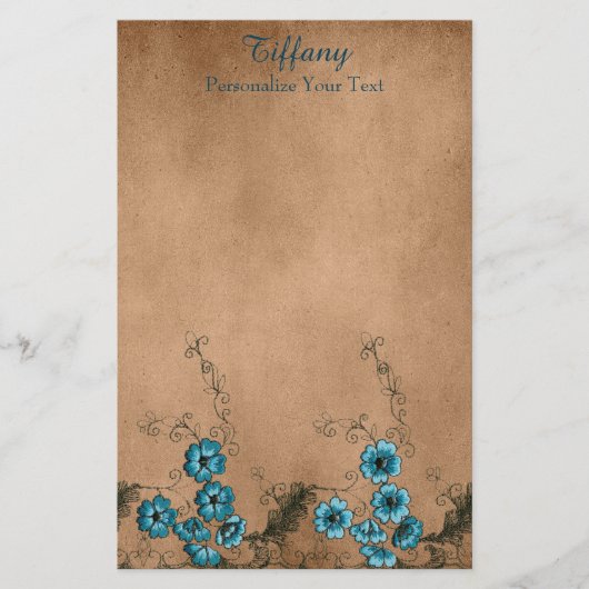  Faux Lace Floral Briefpapier (Voorkant)
