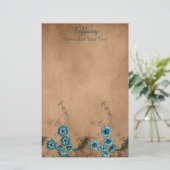  Faux Lace Floral Briefpapier (Staand voorkant)