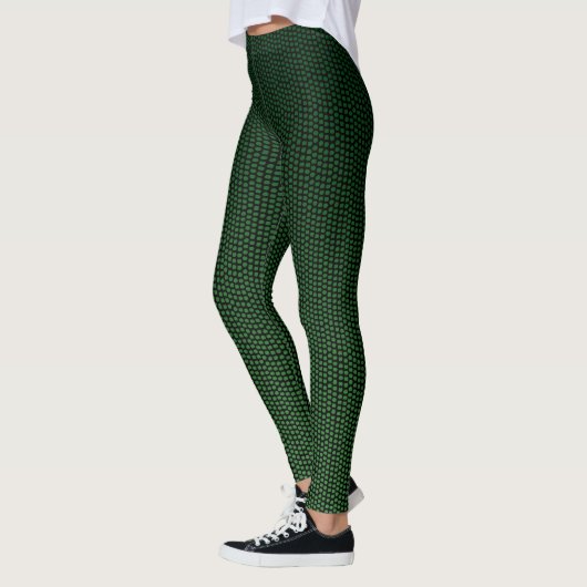 Faux Lace Leggings Costume Fishnet Stretchy Pants (Gauche)