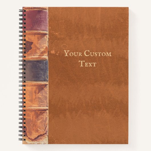 Faux Leather  Antiek Book Notitieboek (Voorkant)