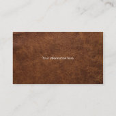 Faux Leather Brown Visitekaartje (Achterkant)