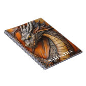 Faux Leather Dragon gepersonaliseerd Notitieboek (Rechterzijde)