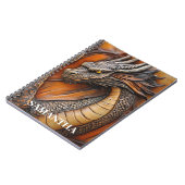 Faux Leather Dragon gepersonaliseerd Notitieboek (Linkerzijde)