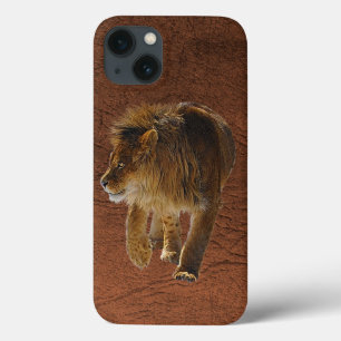 Faux Leather en African Lion Device Hoesje