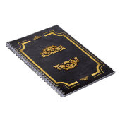Faux Leather en Gilded Gold Scrollwork Notitieboek (Rechterzijde)