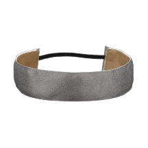 Faux Leather Gray Headband