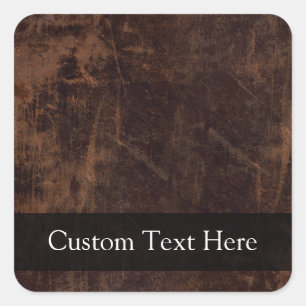 Faux  Leather-Look Vierkante Sticker