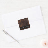 Faux  Leather-Look Vierkante Sticker (Envelop)