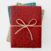 Faux Leather Mix-ontwerp — Rich Tone-set Inpakpapier Vel (In situ)