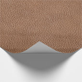 Faux Leather Natural Brown Cadeaupapier (Hoek)