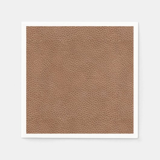 Faux Leather Natural Brown Servetten (Voorkant)