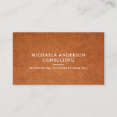 Faux Leather Professional QR Code & Social Media Visitekaartje (Voorkant)