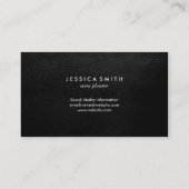 Faux leder/metallisch goud visitekaartje (Achterkant)