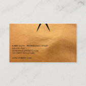 Faux leder/Salon Stylist Visitekaartje (Achterkant)