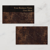 Faux  lederen blik visitekaartje (Voorkant / Achterkant)