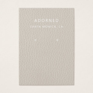 Faux lederen chique oorbel display Kaart