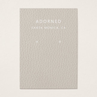 Faux lederen chique oorbel display Kaart