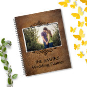 Faux lederen foto bruiloft planner