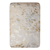 Faux lederen gouden Koeienhuid print Metallic Badmat (Voorkant Verticaal)