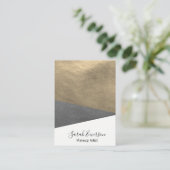 Faux lederen print visitekaartje (Staand voorkant)