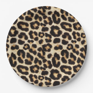 Faux Leopard Fur Party Papieren Bordje