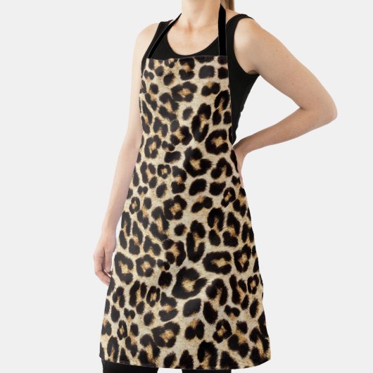 Faux Leopard Fur Pattern | Wilde katten Schort (Insitu)