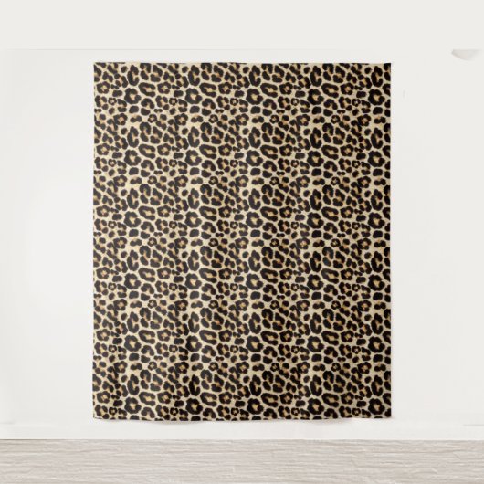 Faux Leopard Fur Pattern | Wilde katten Wandkleed (Voorkant)