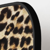 Faux Leopard Fur Snazzy Pickleball Paddle (Links Detail)